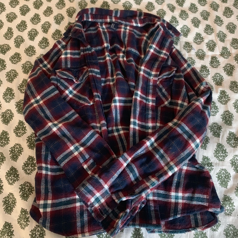 Red white and blue flannel